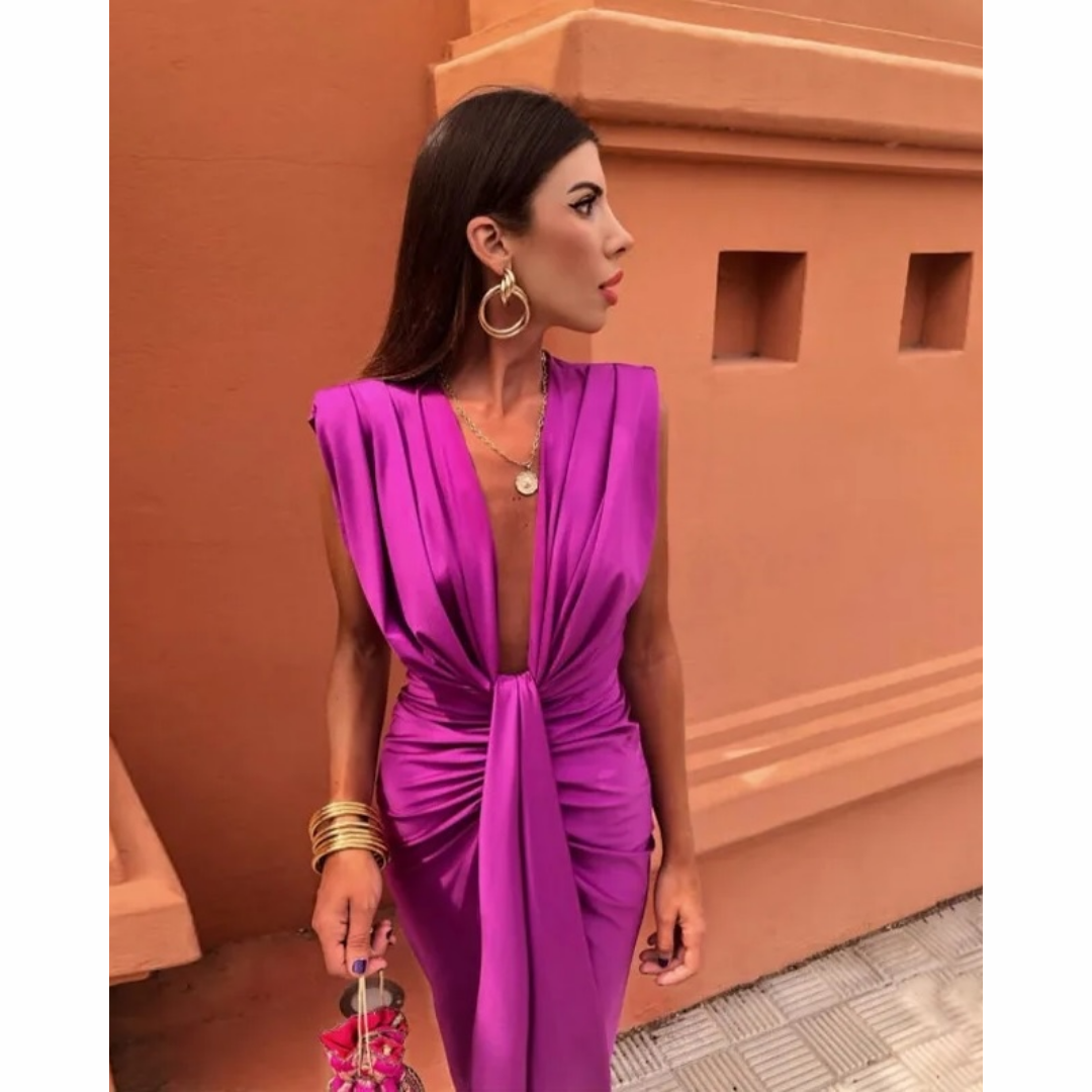 Celina | Elegant Draped Dress