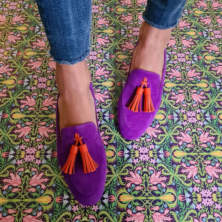 Aurora | Purple Loafers With Tassels
