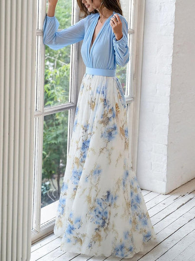 Abigail | Long Dress with Dazzling Floral Print