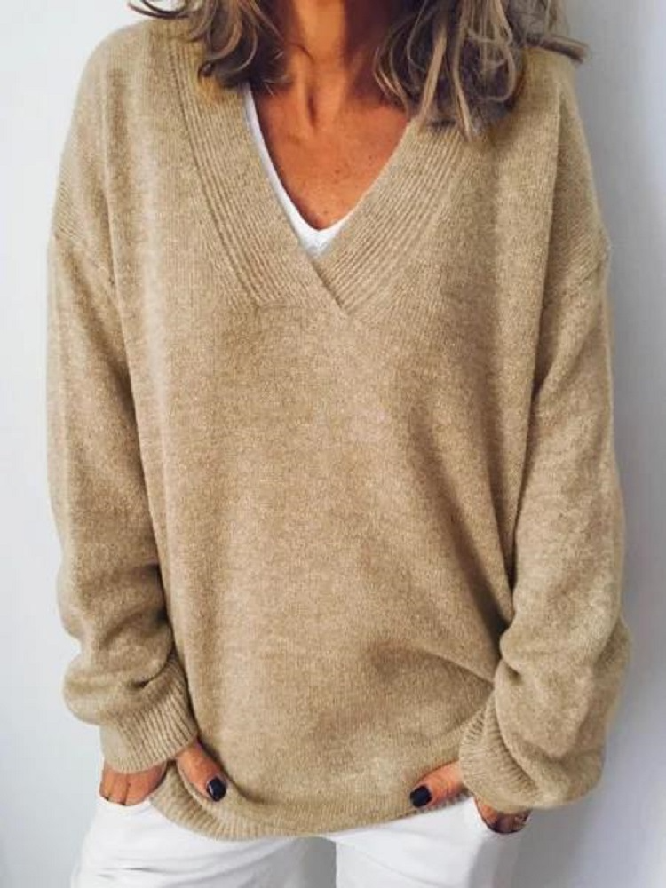 Monika - V-Neck Cashmere Pullover (Copy)