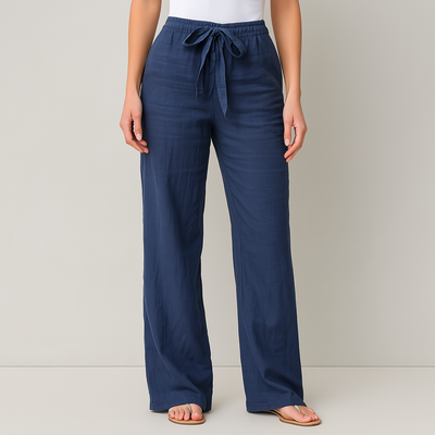 Sienna™ Elegant Tie Waist Linen Pants