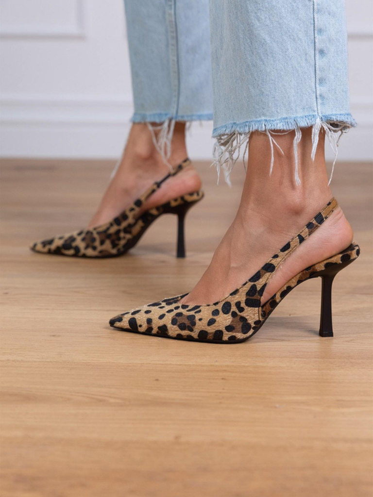 ISABELLE POINTED-TOE SLINGBACK HEELS
