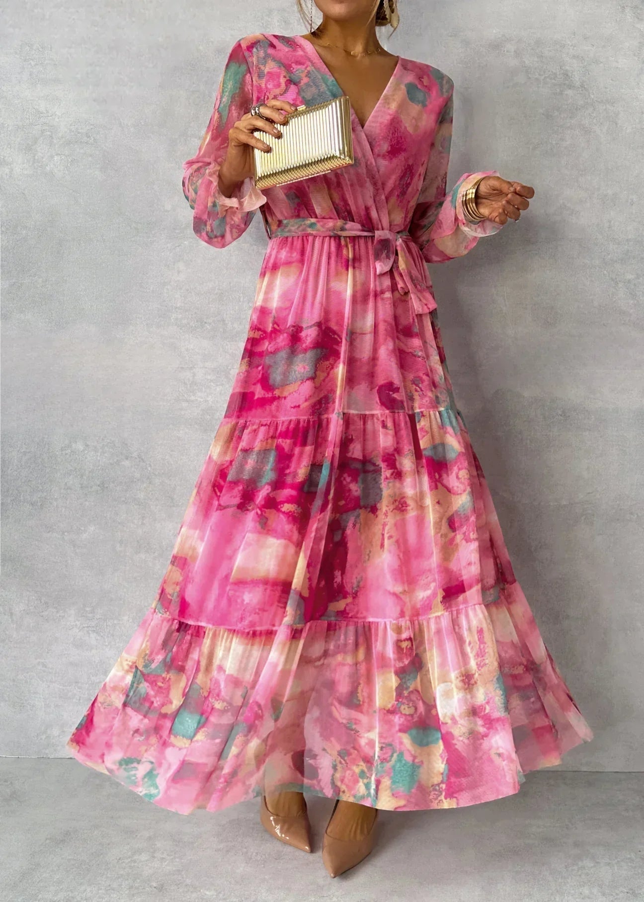 Martha | Wrap Dress with Floral Pattern