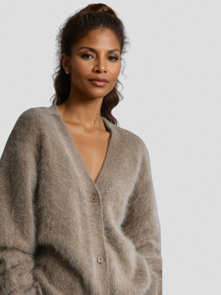 CELESTE LUXE FUZZY CARDIGAN