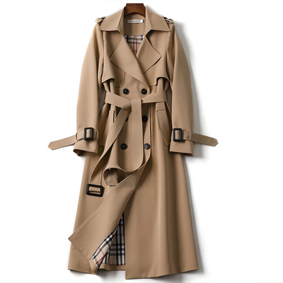 Elara - Women’s Classic Double-Breasted Trench Coat