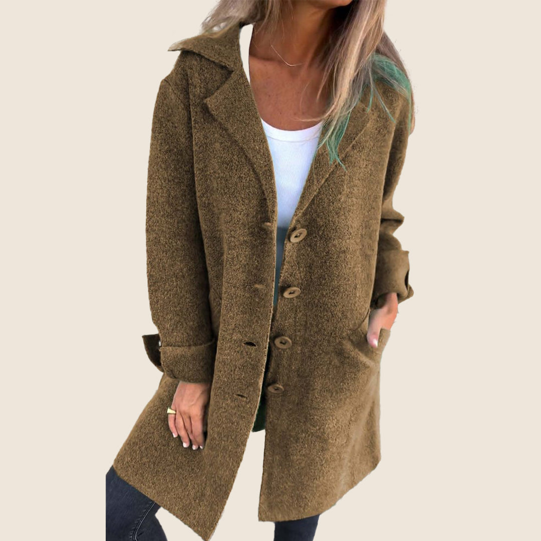 Marcelle - Chic Hooded Coat with Pockets