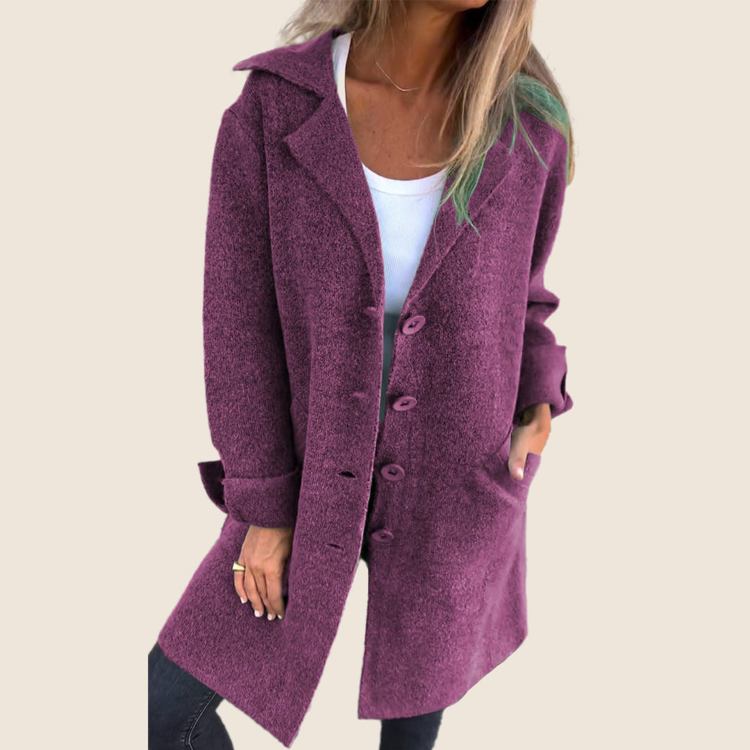 Marcelle - Chic Hooded Coat with Pockets