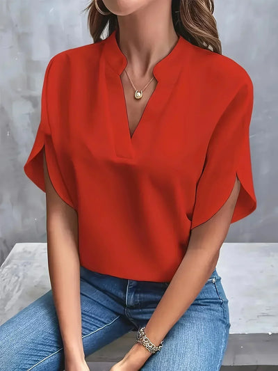 Thalia - Elegant V-Neck Blouse (Copy)