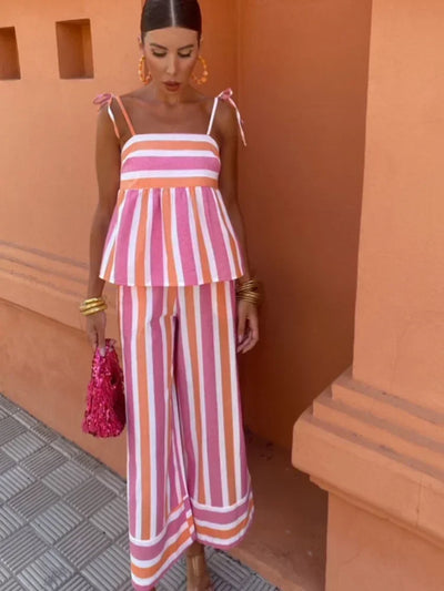 Hanne - Summer Set with Printed Pants