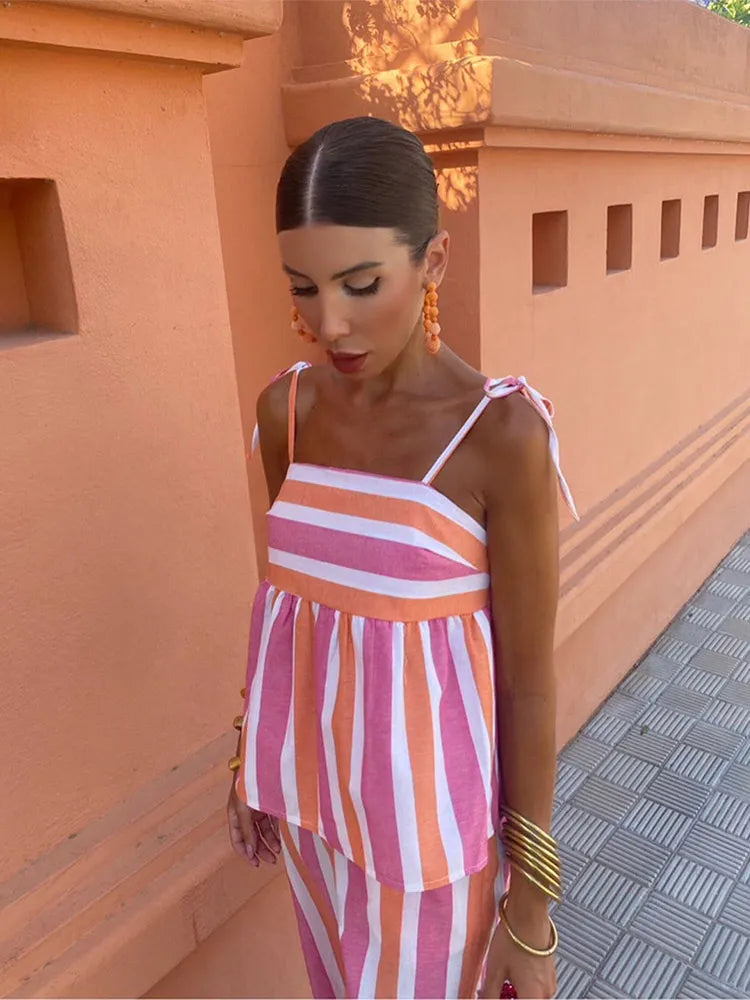 Hanne - Summer Set with Printed Pants