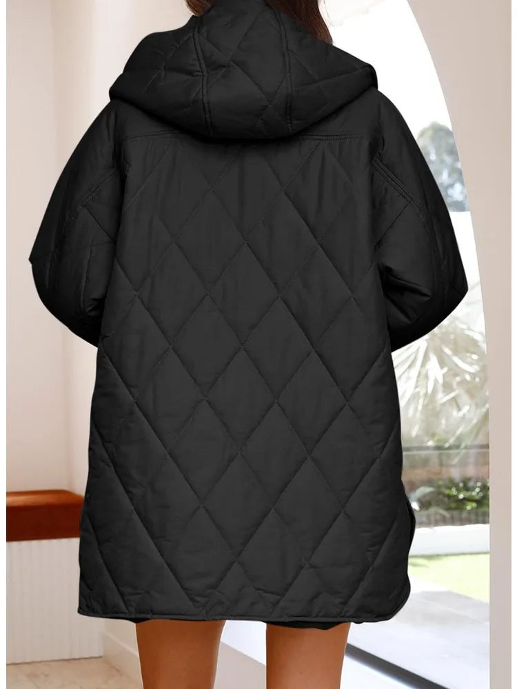 Aria - Quilted Oversized Hooded Coat