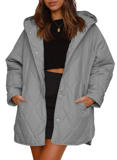 Aria - Quilted Oversized Hooded Coat
