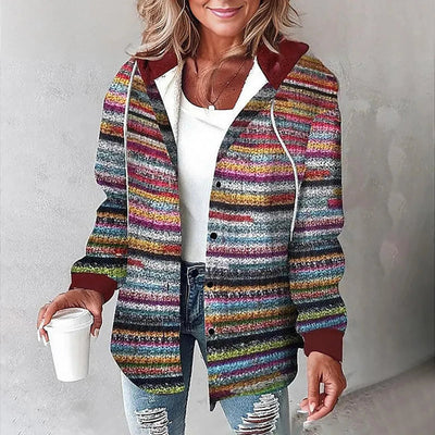 Mirelda - Cozy Plaid Hoodie Jacket