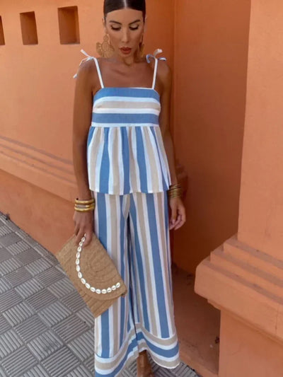 Hanne - Summer Set with Printed Pants