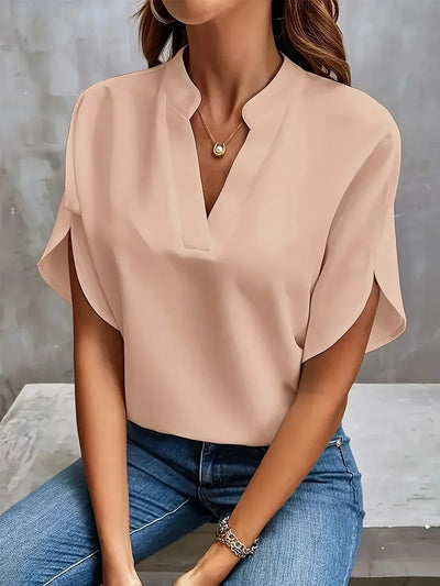 Thalia - Elegant V-Neck Blouse (Copy)