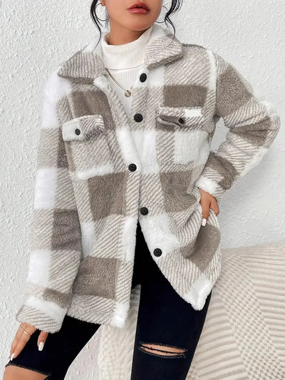 Martin | Stylish Plaid Fleece Jacket