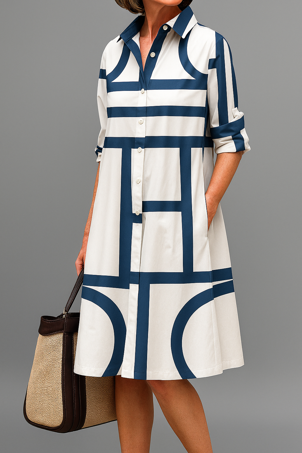 Jania – Elegant Midi Dress for Effortless Style